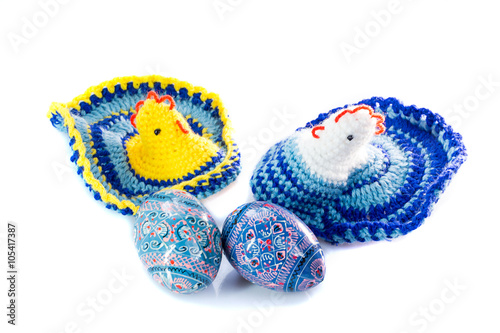 Традиционная украинская культура Паcxa. Сладкий хлеб, свечи и расписные яйца, символично, сувениры
