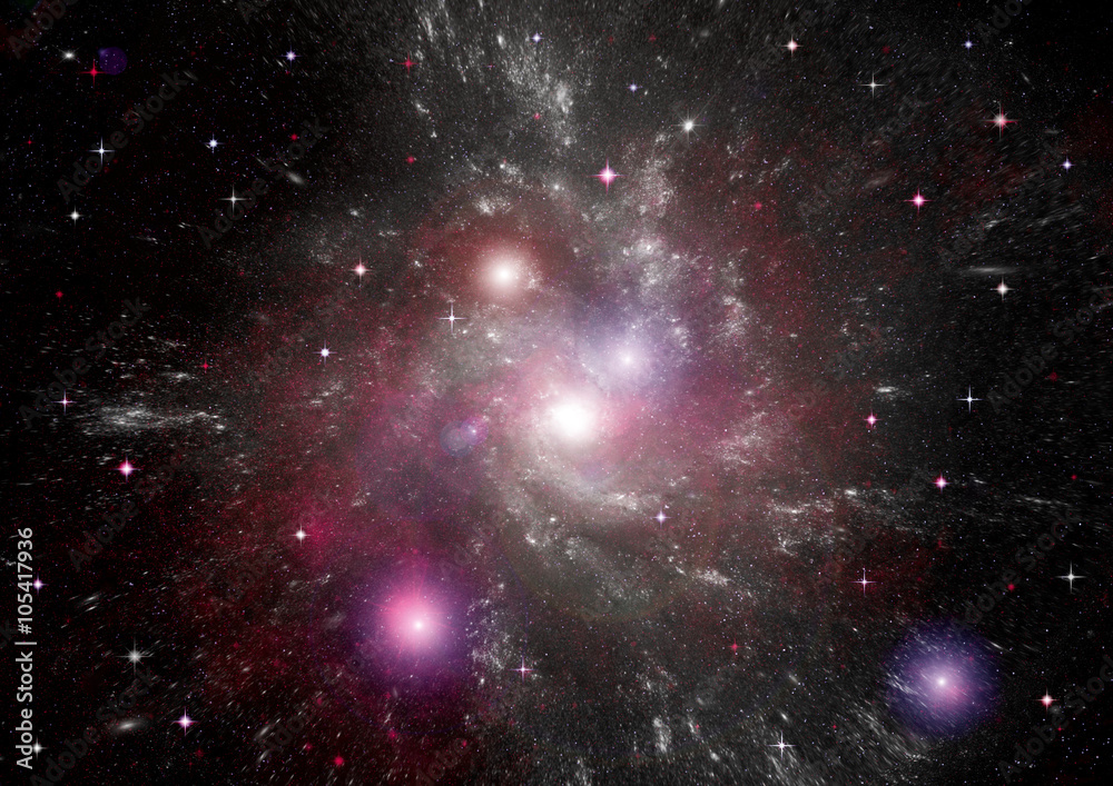 galaxy in a free space galaxy in a free space