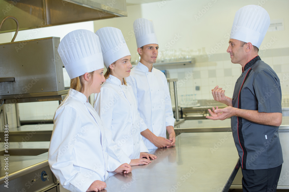 chef giving out explanation