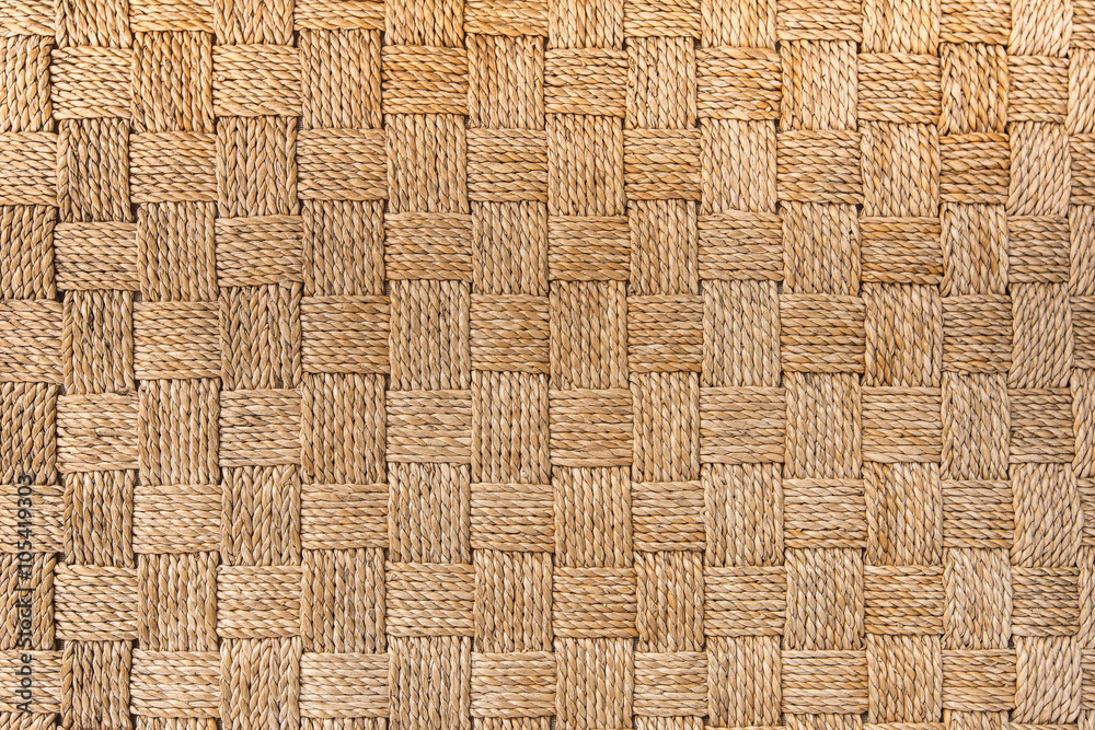 traditional Thai style pattern nature background of brown handicraft weave texture wicker surface for furniture material