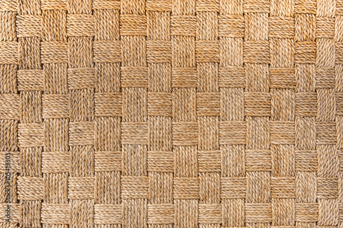 Obraz na płótnie traditional Thai style pattern nature background of brown handicraft weave texture wicker surface for furniture material w salonie