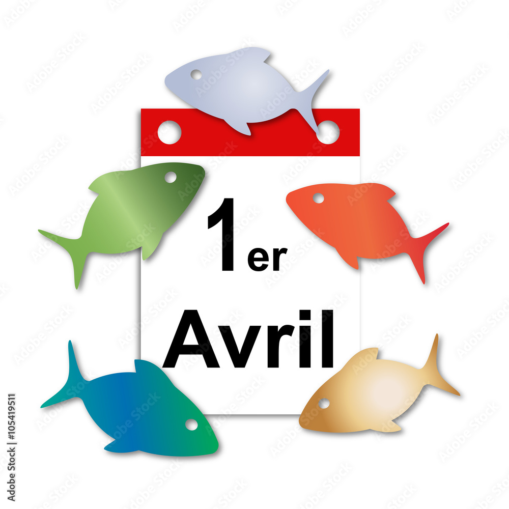 Poisson D Avril 1er Avril Stock Vector Adobe Stock