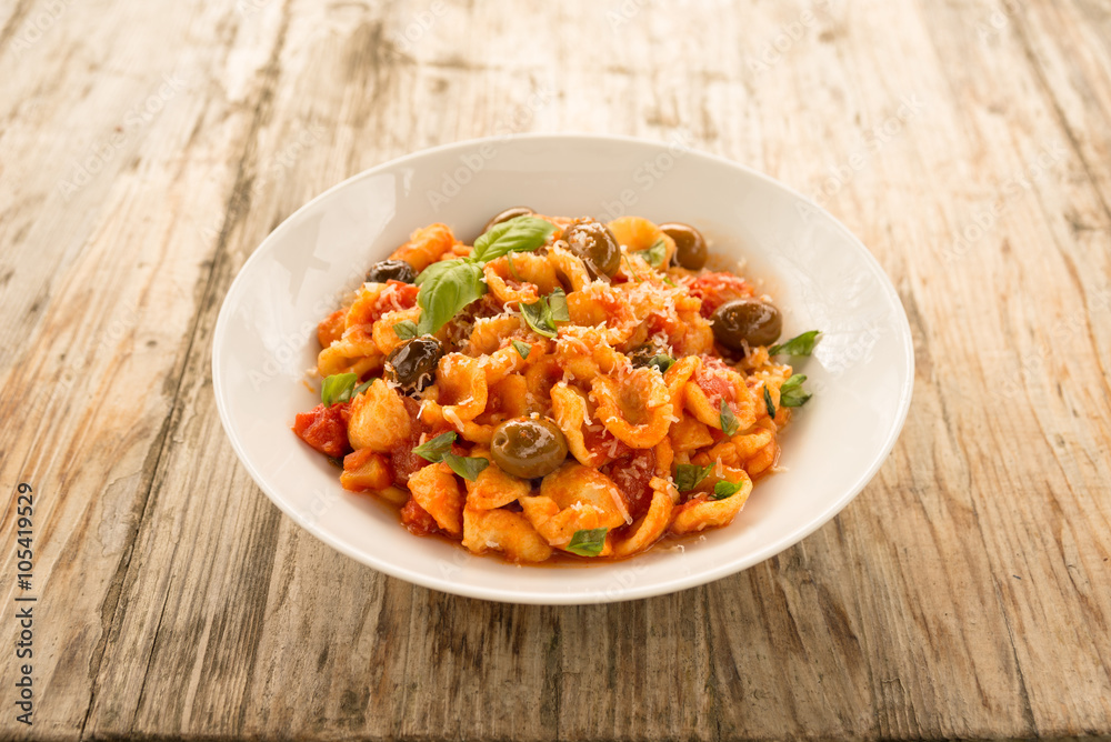 Orecchiette al sugo, Italian Pasta Orecchiette al sugo, Italian Pasta