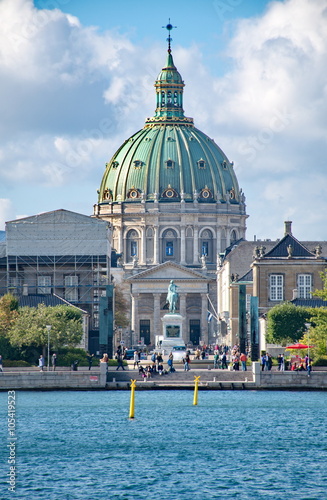 Canvas Print Frederik's Church, popularly known as The Marble Church in Copen