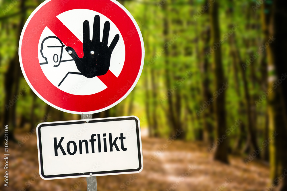 Fototapeta premium Schild 94 - Konflikt