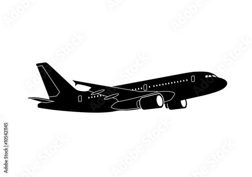 jet airliner silhouette illustration