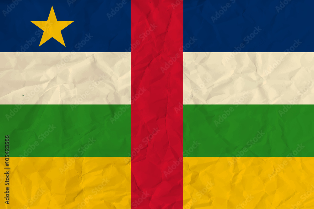 Obraz premium Central African Republic paper flag