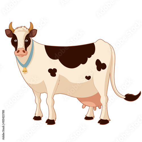 Funny cartoon cow