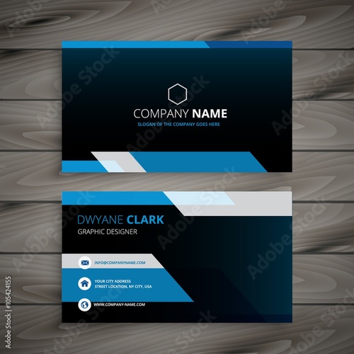 dark blue business card