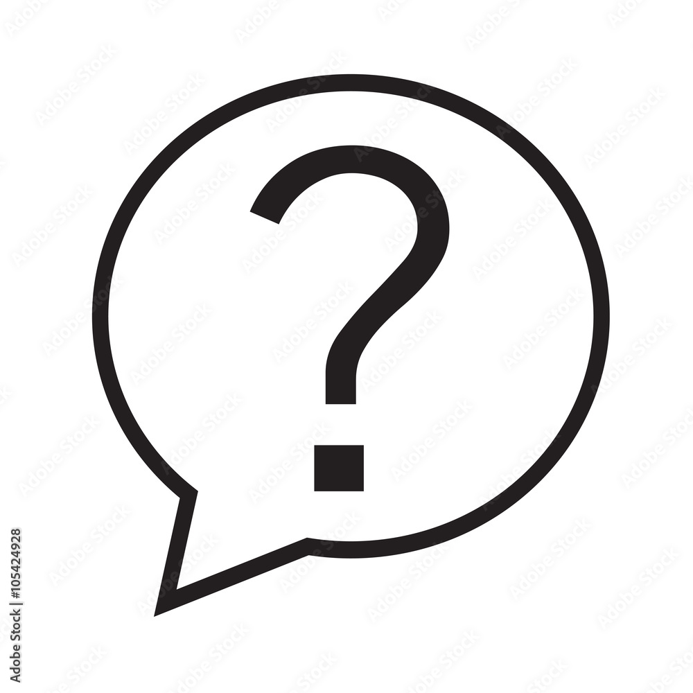 Thin Line Question Mark Icon Illustration design Thin Line Question Mark Icon Illustration design