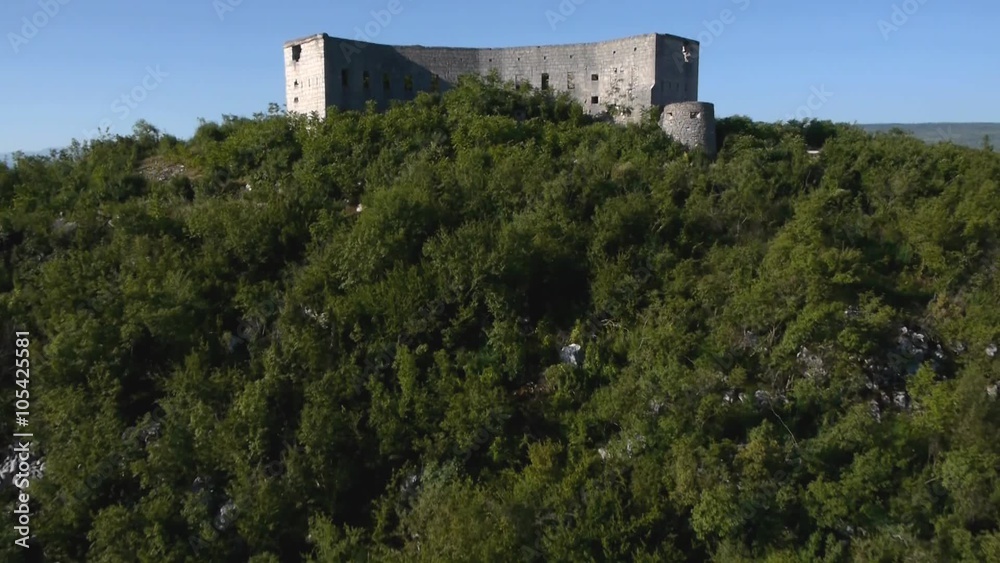 Fortress on the peninsula of Lake Bileca Bosnia and Hercegovina, Footage recorder from quadrocopter in full HD resolution Fortress on the peninsula of Lake Bileca Bosnia and Hercegovina, Footage recorder from quadrocopter in full HD resolution