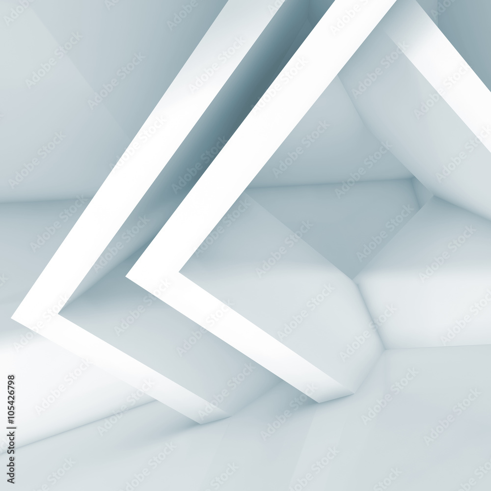 Fototapeta premium Abstract interior design with cubic structures 3d