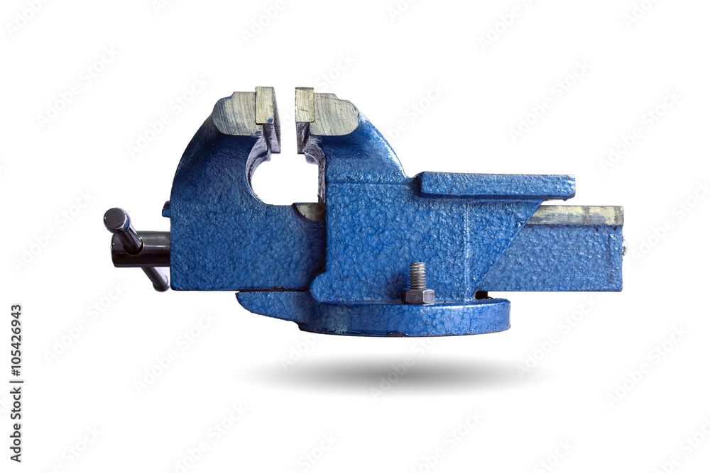 Bench clamp isolated on white background. Bench clamp isolated on white background.