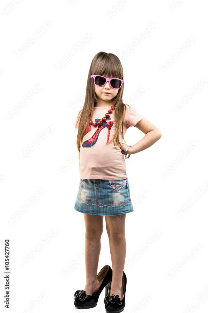 fashionista little girl isolated fashionista little girl isolated