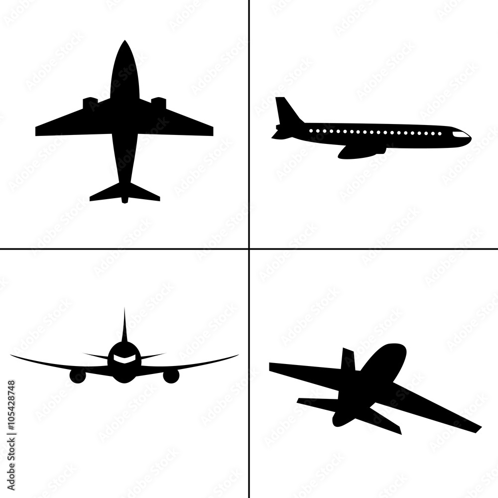 vector airplane icons