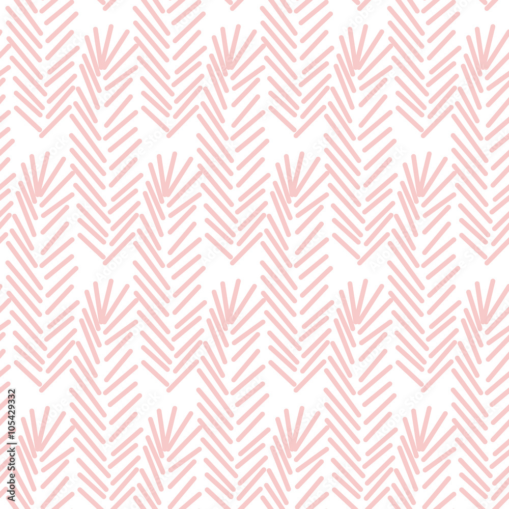 Geometric seamless pattern in color of the year 2016. Abstract simple line branches or feathers design. Rose quartz pastel color. Geometric seamless pattern in color of the year 2016. Abstract simple line branches or feathers design. Rose quartz pastel color.