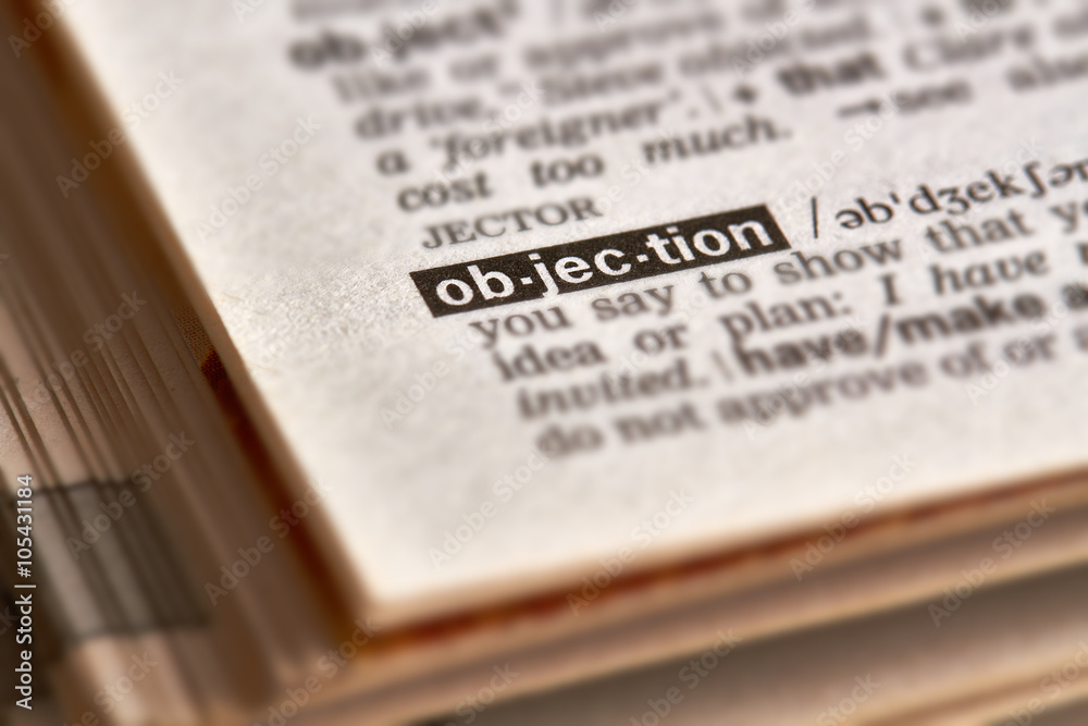 Objection Word Definition Text - obrazy, fototapety, plakaty 