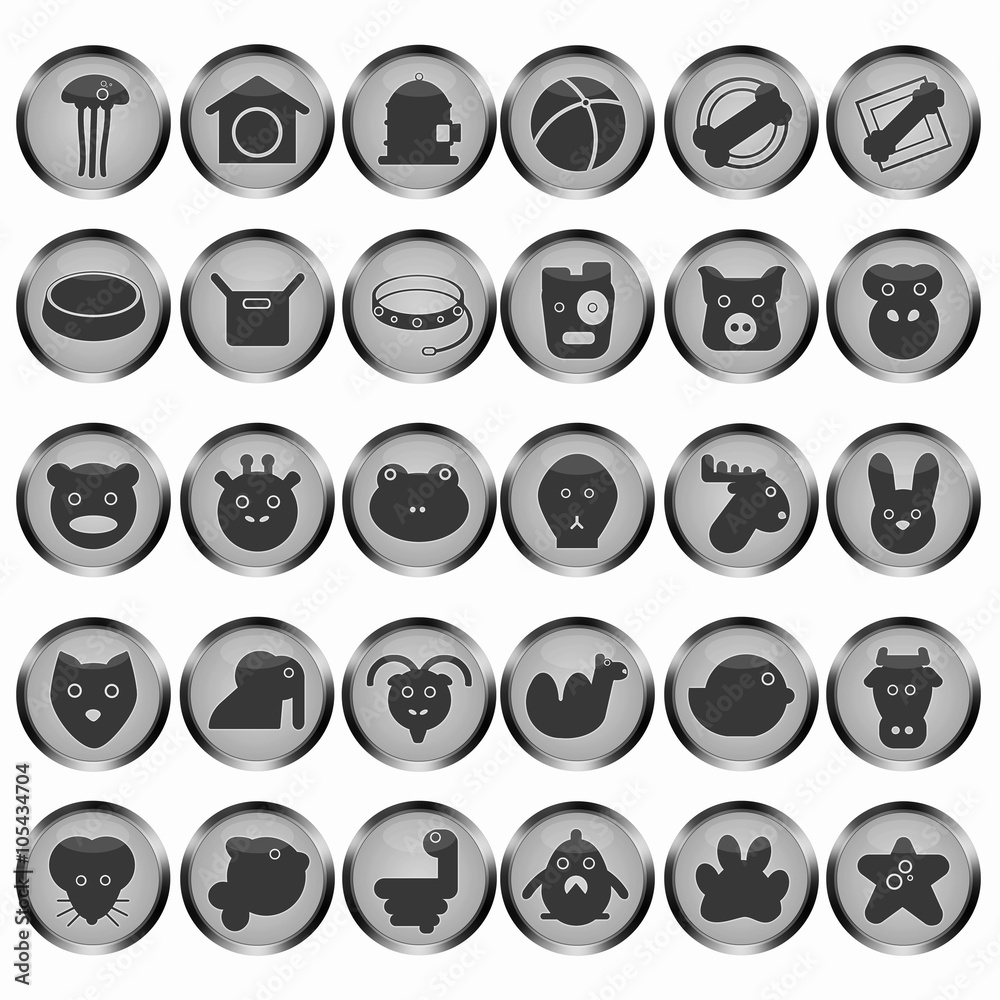 Collection of animals icons Collection of animals icons