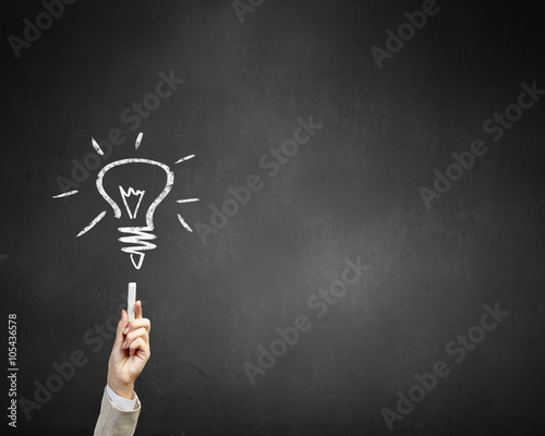 Bulb as symbol of great idea