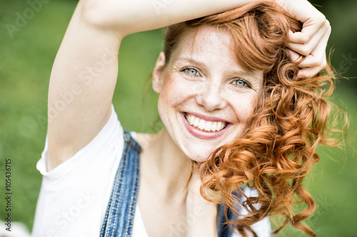 portrait of a red hair beauty photo
