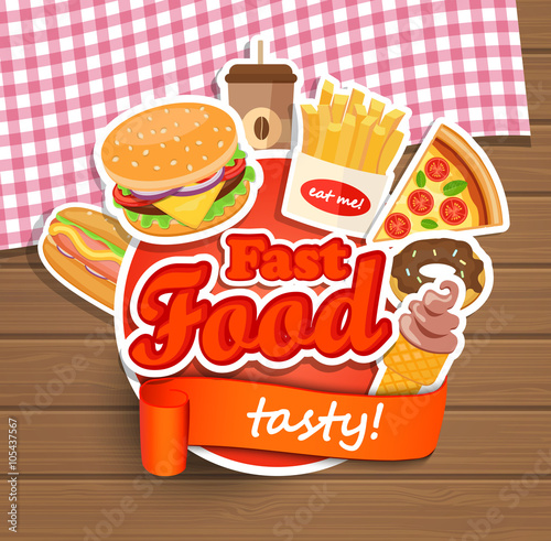 Fast food design template.