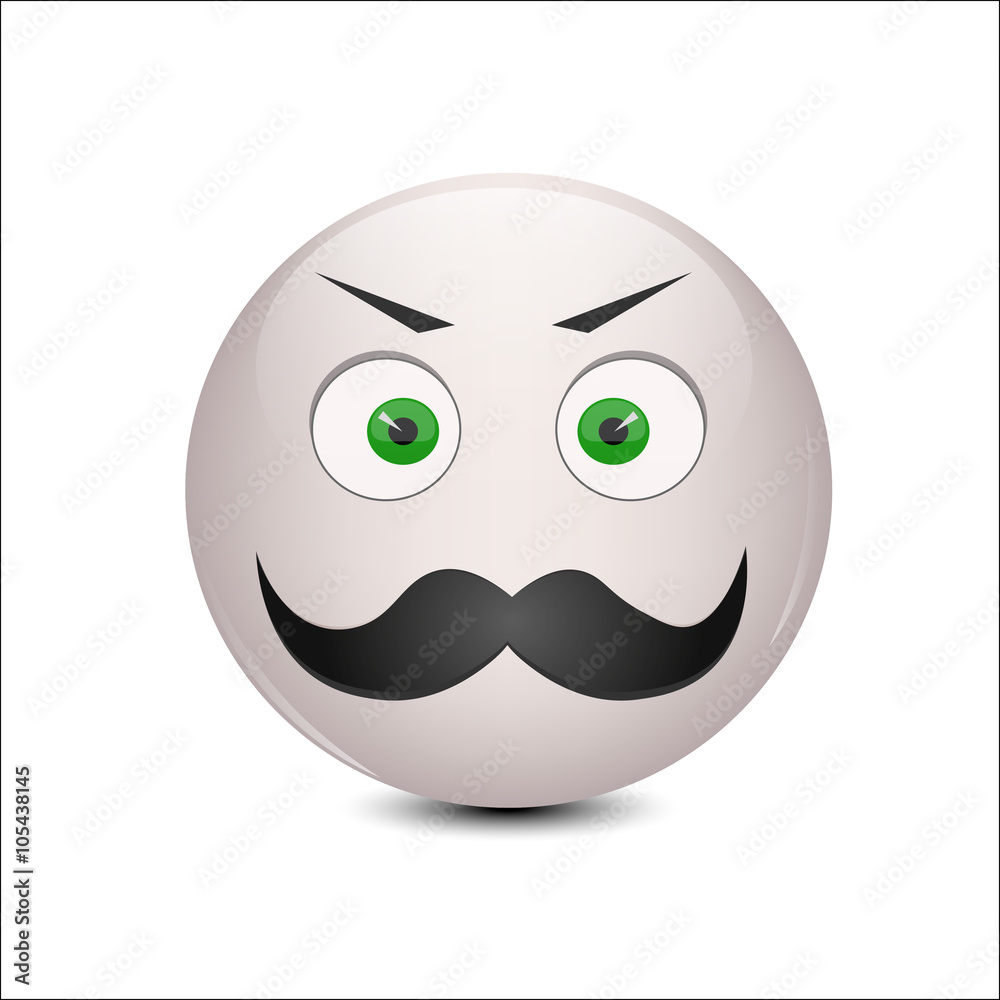 Emotion gray smile. Vector illustration Emotion gray smile. Vector illustration