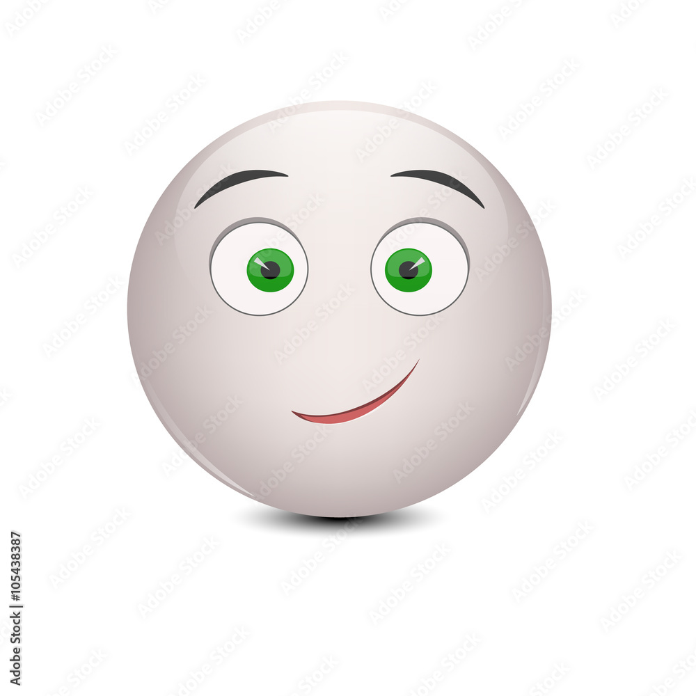 Emotion gray smile. Vector illustration Emotion gray smile. Vector illustration
