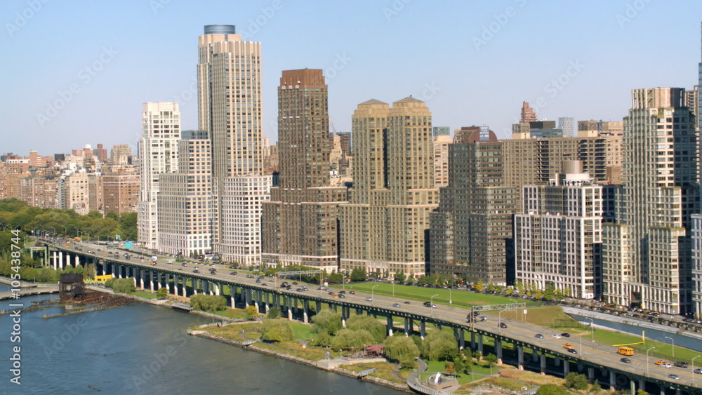 View of West Side Highway in New York City View of West Side Highway in New York City