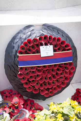 The wreath placed by Queen Elizabeth II at the British war cemet photo