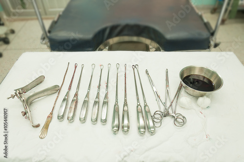 gynecological equipment use for treatment gynecological disease in operating room
