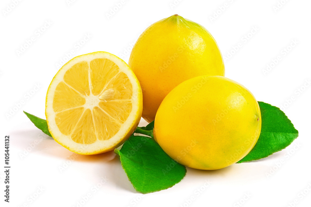 Fresh lemon isolated on white Fresh lemon isolated on white