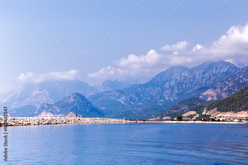 Picturesque mountains on the Mediterranean coast
