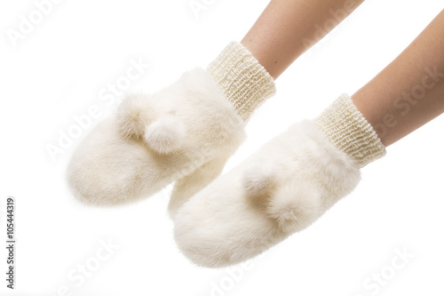 gloves on the white background