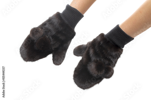 gloves on the white background