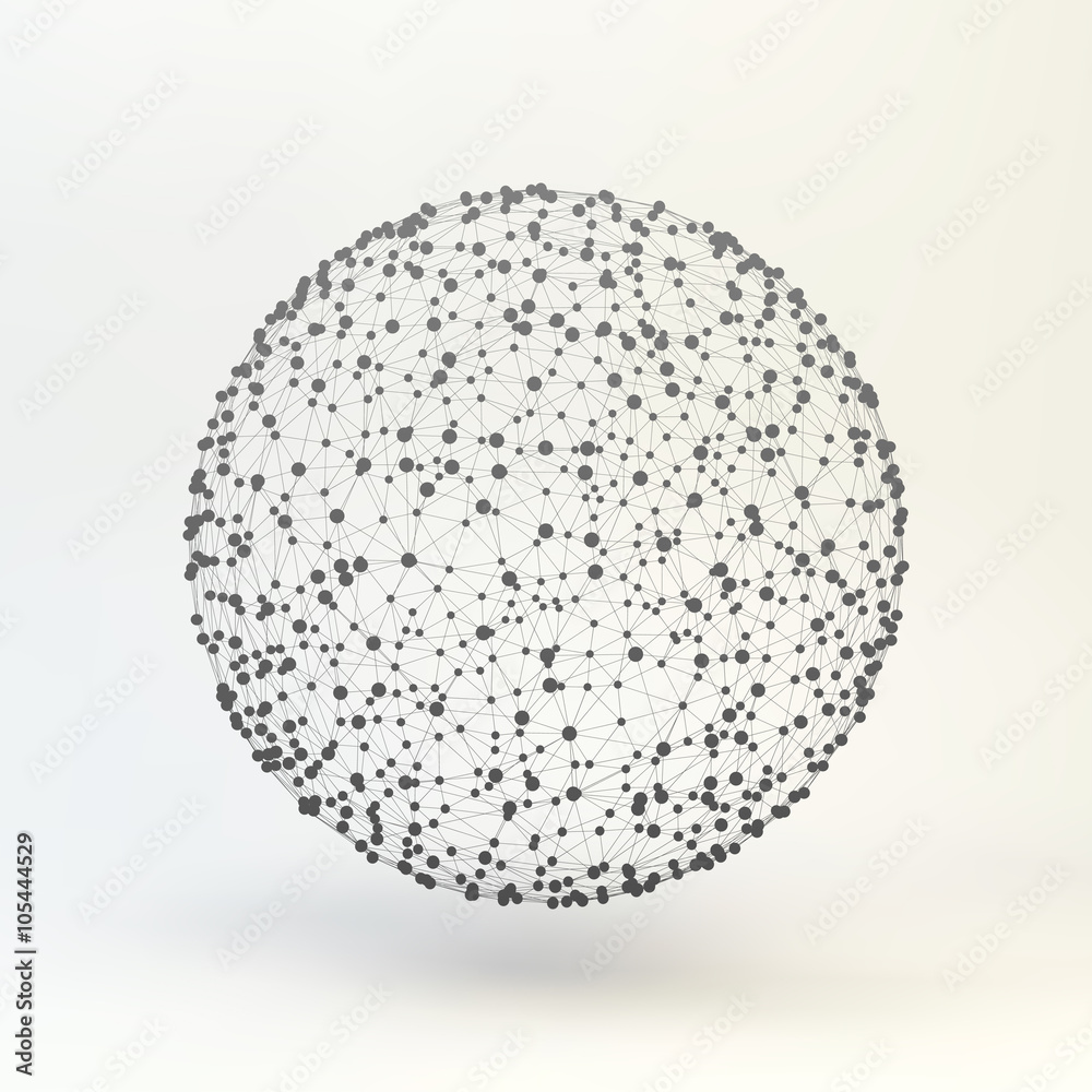 3d Sphere. Global Digital Connections. Technology Concept. Vector Illustration.
3d Sphere. Global Digital Connections. Technology Concept. Vector Illustration.