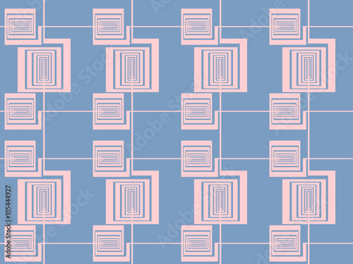 Geometric seamless pattern. Rose quartz and serenity violet colors. Set. The pattern for wallpaper, tiles, fabrics and designs. Vector illustration.