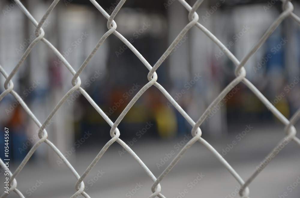 Chain link fence blurred background Chain link fence blurred background