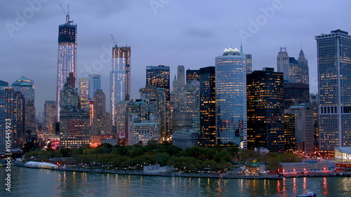 Aerial view of downtown Manhattan