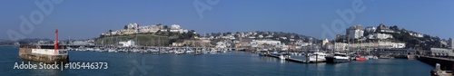 Panorama of the Port in Torquay  South Devon  Cornwall  England  Europe