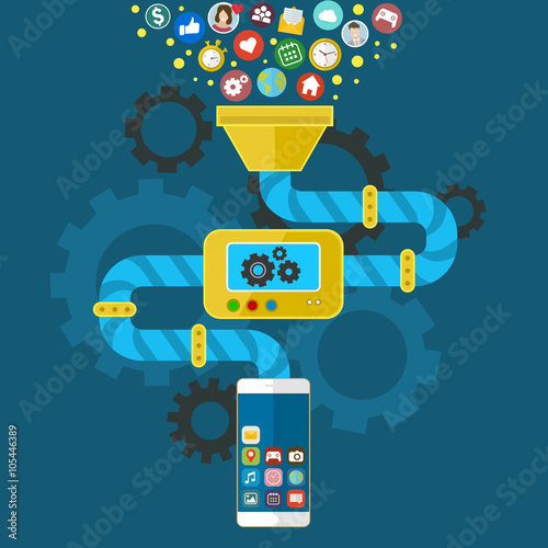 App development for mobile phone. 