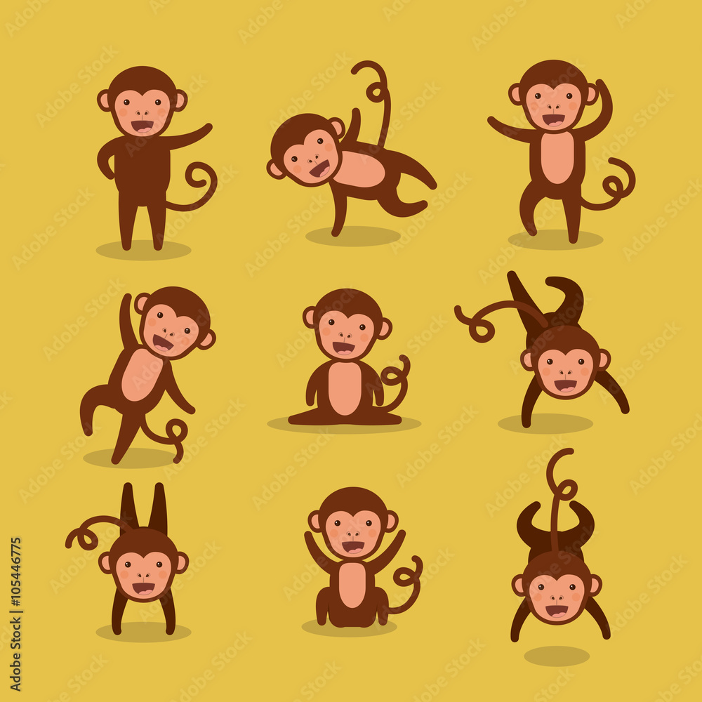 Naklejka premium funny monkey design 