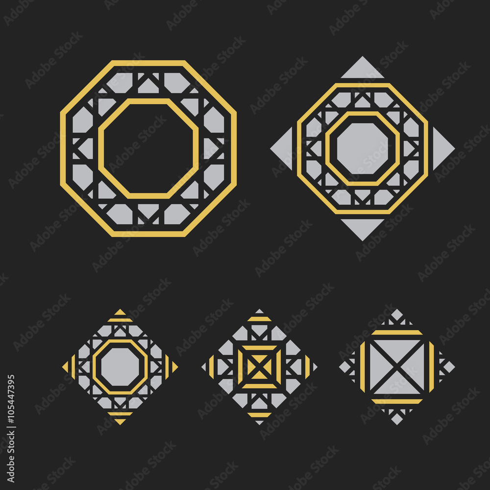 Vector geometric symbols Vector geometric symbols