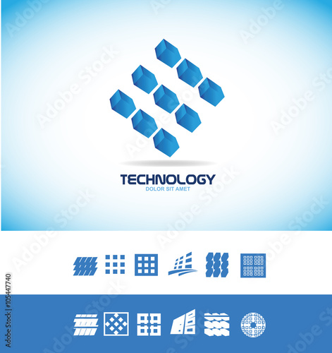 Technology microchip logo