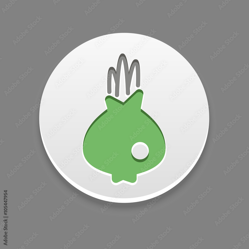 Onion icon. Vegetable vector illustration
