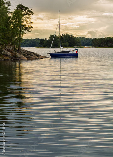 Sailboat anchored in the Ba...