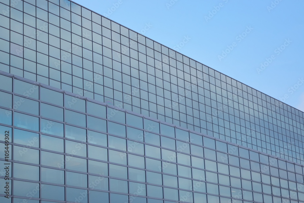 Glass front of a modern building Glass front of a modern building