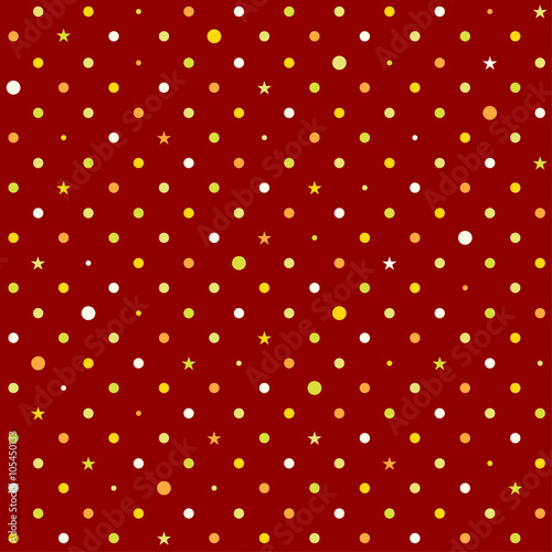 Red Polka Dot Background Vector Illustration