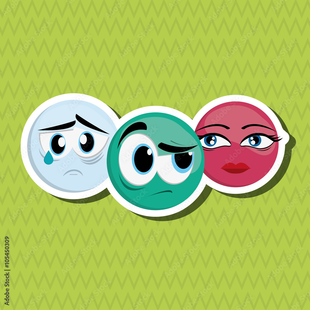 Obraz premium Cartoon face design 