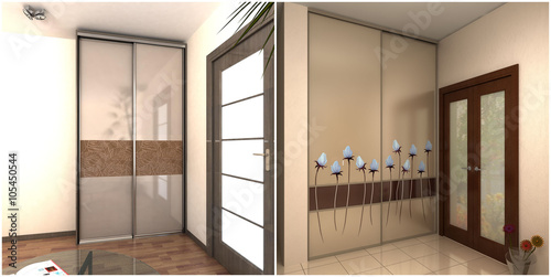 illustration of apartment lobby area