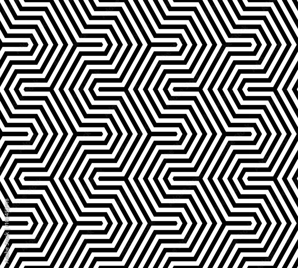 Vector seamless texture. Modern abstract background. Repeated monochrome pattern of polygonal lines forming geometric shapes.
